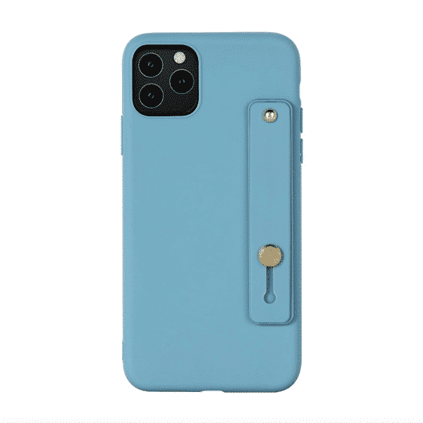 iPhone Silikon Case Hülle mit Strap Blau - Apple iPhone Silikon Case Cover Hülle mit Strap Matte Hüllen