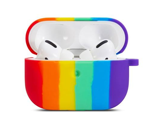 Apple airpods pro custodia in silicone arcobaleno airpods