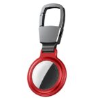 Apple airtag boîtier magnétique en aluminium porte-clés mousqueton rouge Apple Airtag porte-clés porte-clés rouge