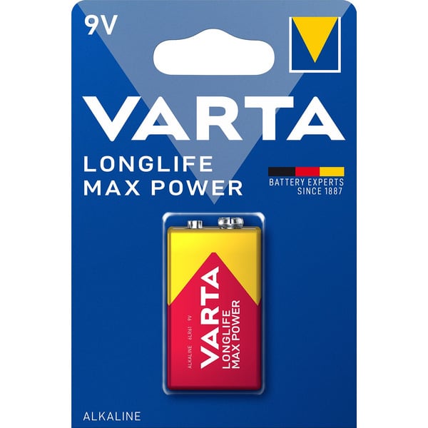 VARTA 9V batterie LONGLIFE Max Power 6LR61