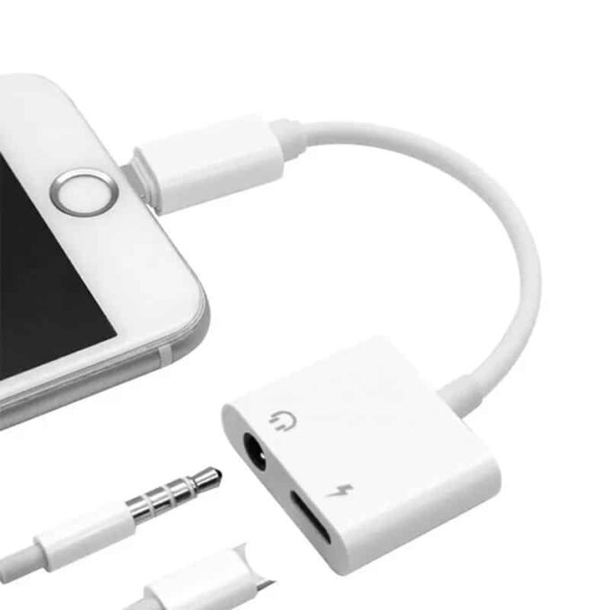 Apple Headphone Aadapter Lightning to Aux Jack Audio and Musik Splitter
