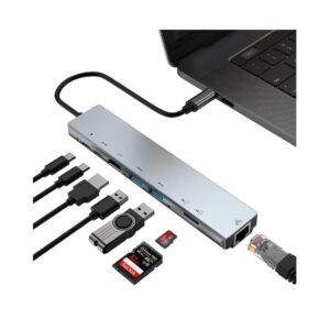 8-in-1-USB-C-zu-Lan-Micro-SD-HDMI-USB-Adapter Hub