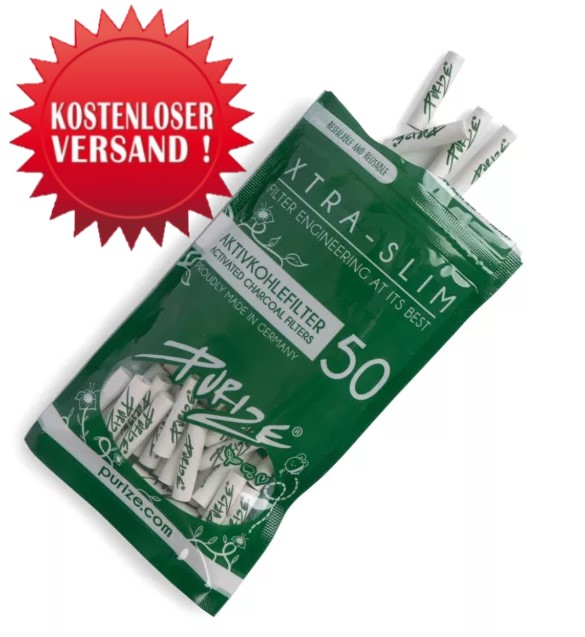Kaufen PURIZE XTRA SLIM Weiss carbon filter im unseren Headphop in Basel
